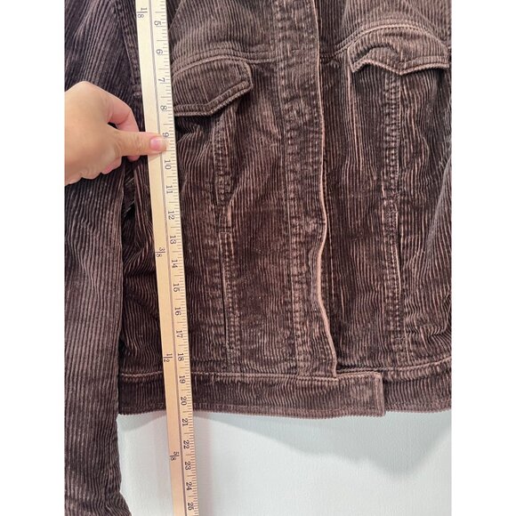 J.Crew Womens Corduroy Jacket With Sweater Collar Medium‎ Brown Cotton - Picture 3 of 9